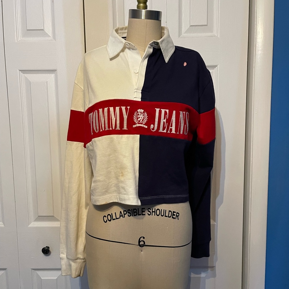 TOMMY JEANS RUGBY CROP TOP